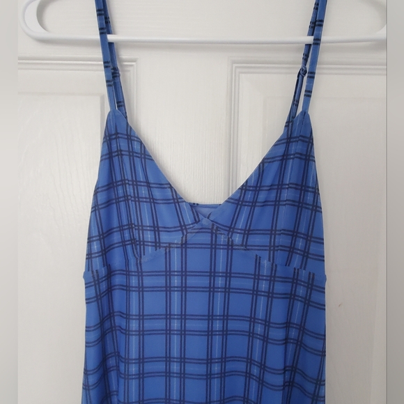 H&M Divided Plaid Mesh Slip Dress - Picture 5 of 9